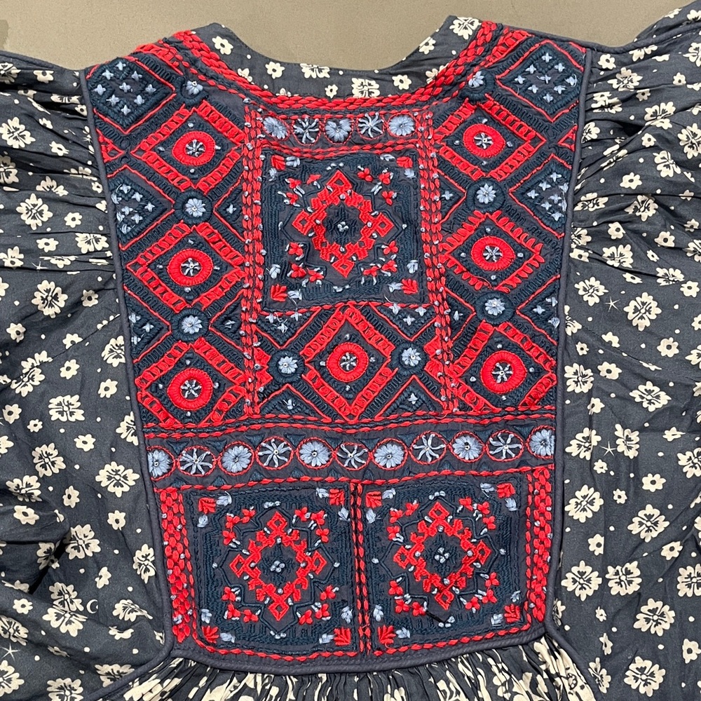 Sundance Blue and Red Floral Dress - Picture 15 of 16